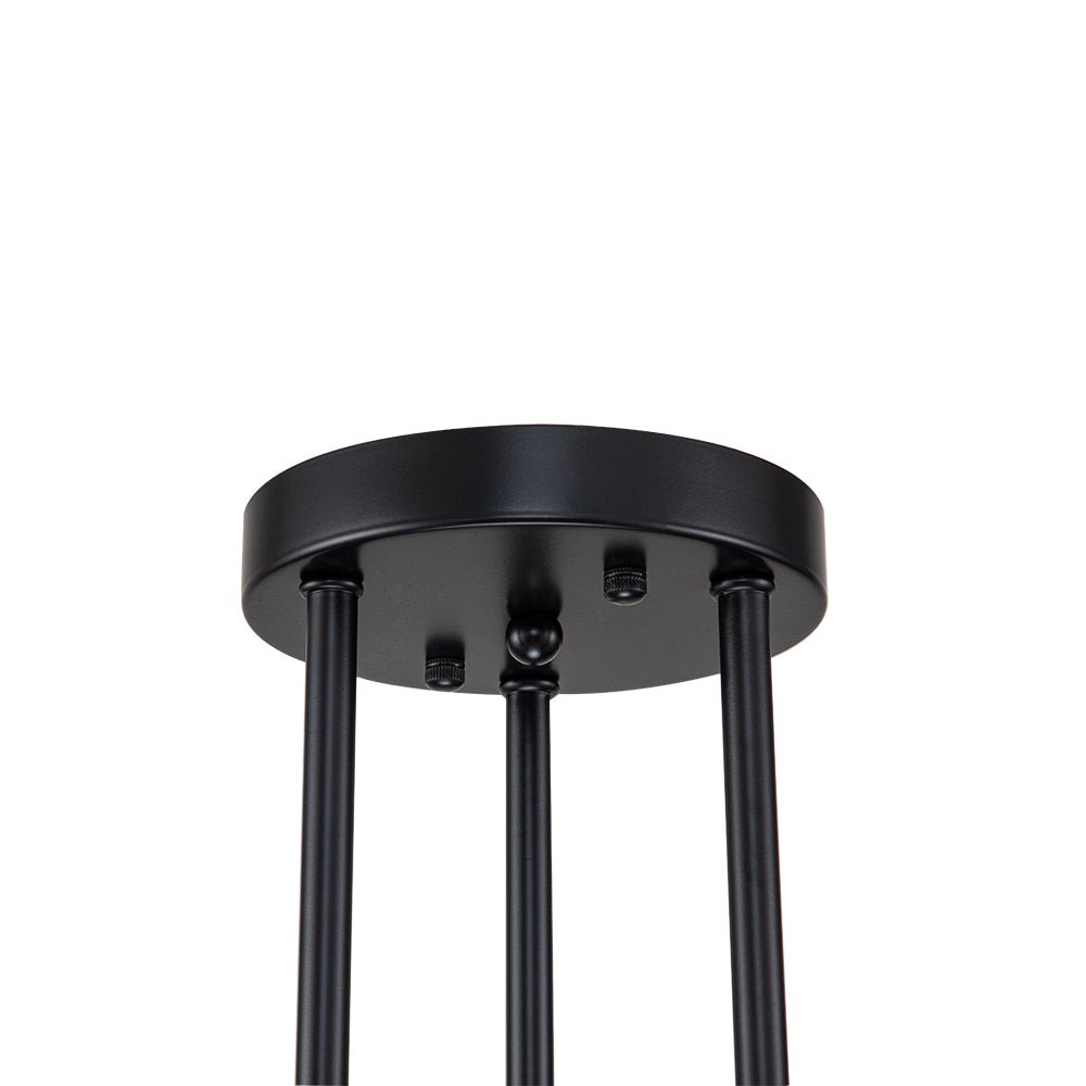 Plafonnier semi-encastré style Spoutnik à bras ajustables en métal noir – Luminaire d'ambiance moderne pour salons, salles à manger, cham