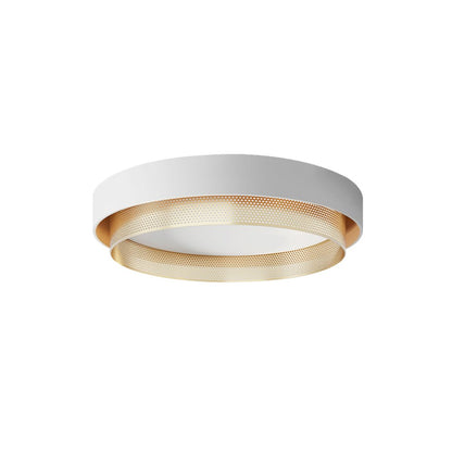 20-Inch LED Ring Ceiling Light Flush Mount Metal Black or White for Hallway Bedroom Living Room Modern Low Profile Round Fixture Integrated