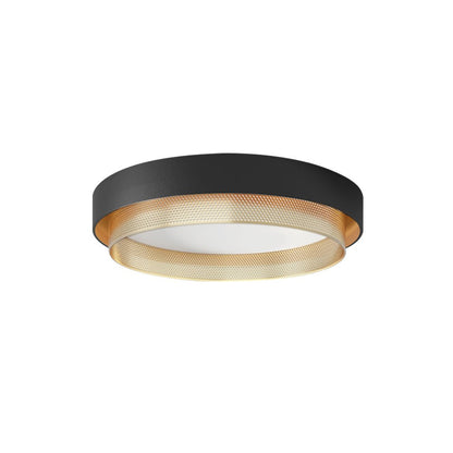 20-Inch LED Ring Ceiling Light Flush Mount Metal Black or White for Hallway Bedroom Living Room Modern Low Profile Round Fixture Integrated