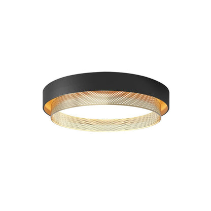 20-Inch LED Ring Ceiling Light Flush Mount Metal Black or White for Hallway Bedroom Living Room Modern Low Profile Round Fixture Integrated