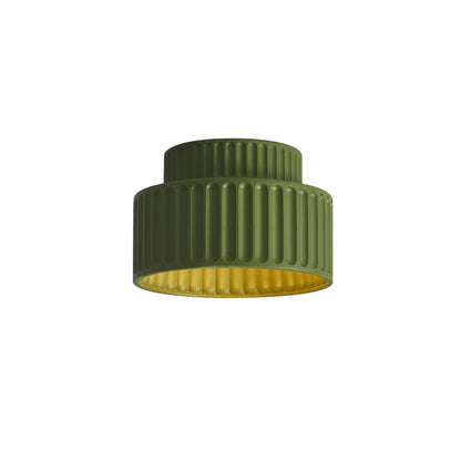 Plafonnier encastré à intensité variable pour chambre et salon, résine nervurée 9 pouces, éclairage ambiant doux d'inspiration scandinave et japonaise, taille L