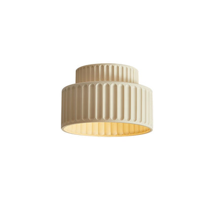 Plafonnier encastré à intensité variable pour chambre et salon, résine nervurée 9 pouces, éclairage ambiant doux d'inspiration scandinave et japonaise, taille L