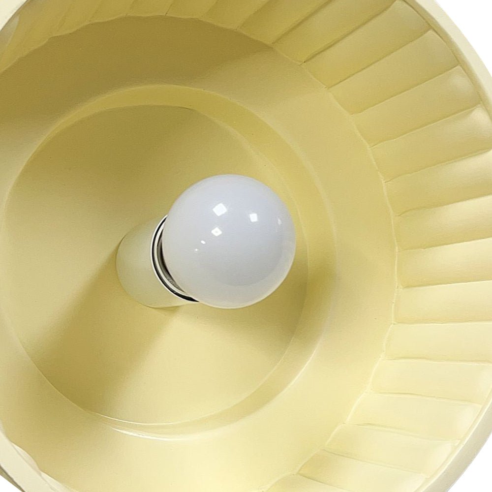 Plafonnier encastré à intensité variable pour chambre et salon, résine nervurée 9 pouces, éclairage ambiant doux d'inspiration scandinave et japonaise, taille L