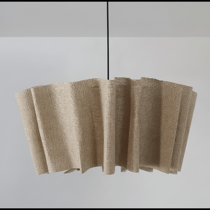 Suspension luminaire tambour en tissu 16 pouces blanc taupe, douille E27, éclairage contemporain pour salle à manger ou chambre, lampe de plafond suspendue, diffusion douce