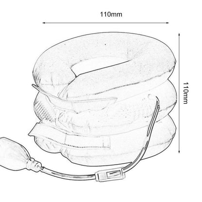 Inflatable Neck Support Pillow for Pain Relief & Cervical Alignment – Adjustable Air Traction Device for Home Use, Portable