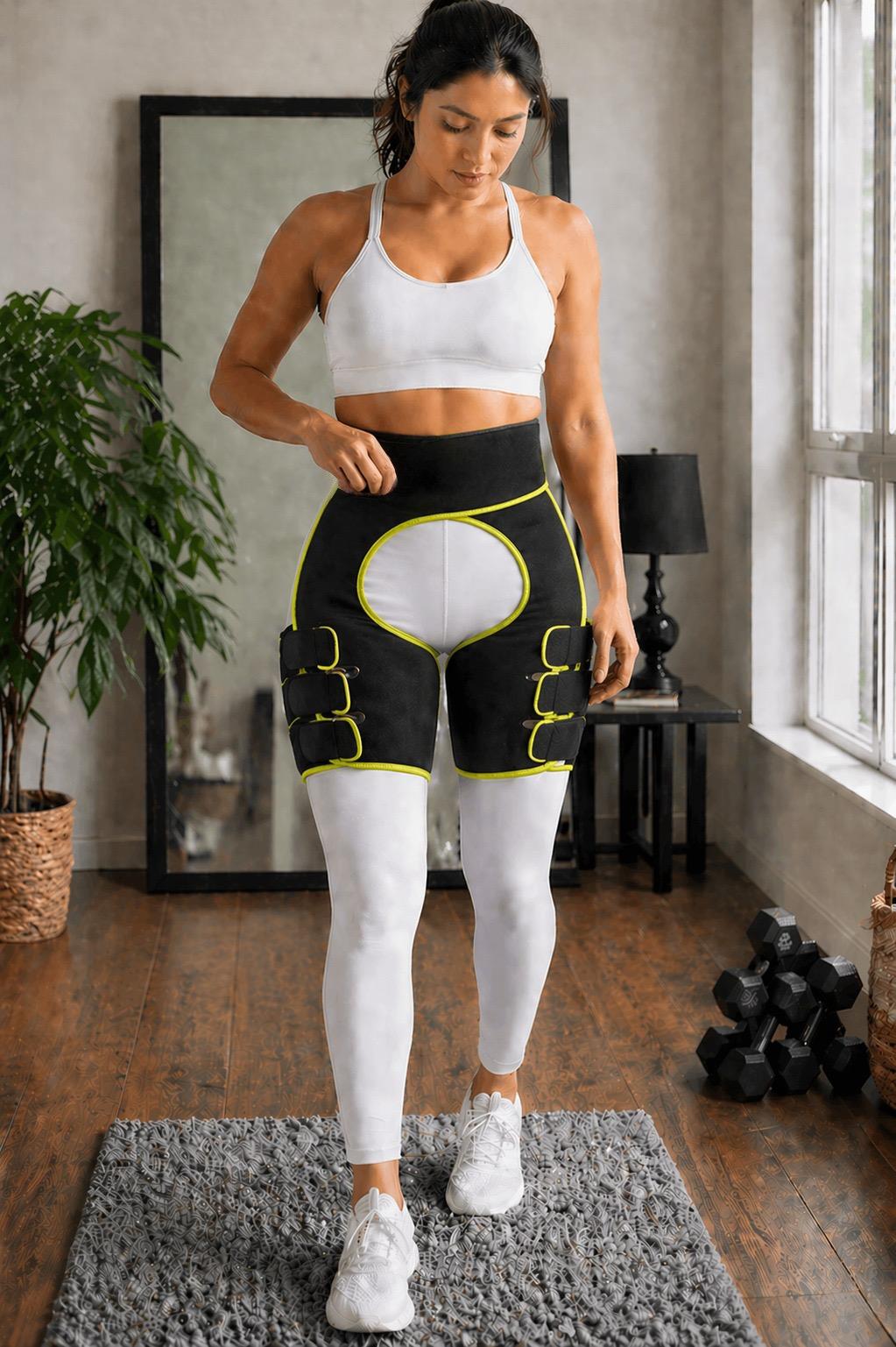 Adjustable Compression Wrap with Leg Straps for Waist and Upper Thigh Stabilization | Support Brace for Gym, Fitness, Recovery and Everyday