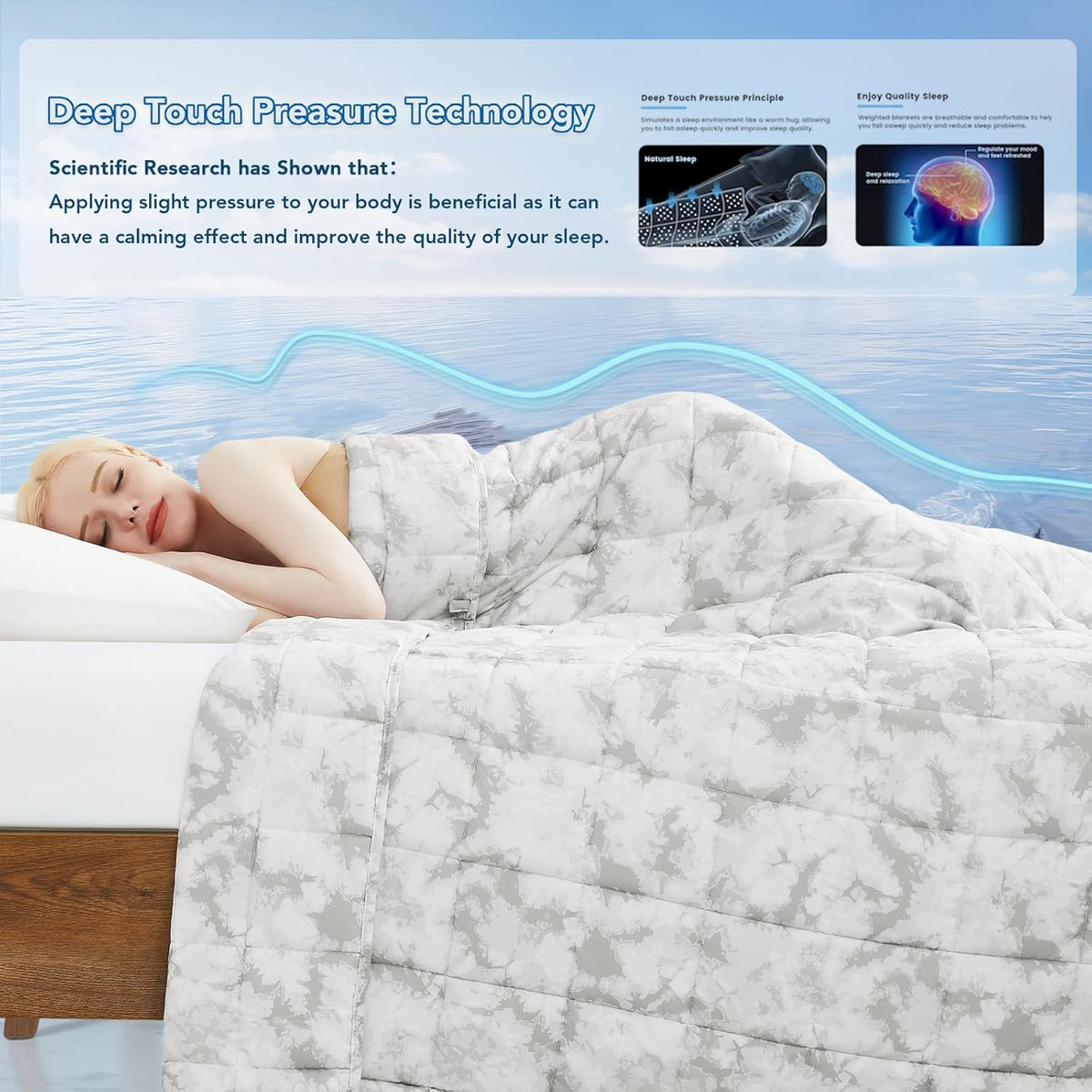 Confort douillet | Couverture lestée en microfibre rafraîchissante | Douceur toutes saisons pour une relaxation ultime