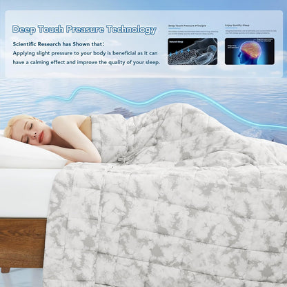 Confort douillet | Couverture lestée en microfibre rafraîchissante | Douceur toutes saisons pour une relaxation ultime