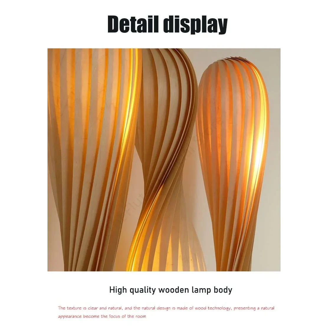 Twisted Wood Standing Lamp Natural Birch 47 in Sculptural LED Light for Bedroom Living Room Modern Minimalist Ambient Lighting