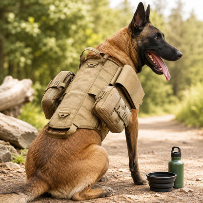Ortekor TrailGuard K9 Tactical Dog Backpack Harness for Hiking, Training & Better Control on Outdoor Walks