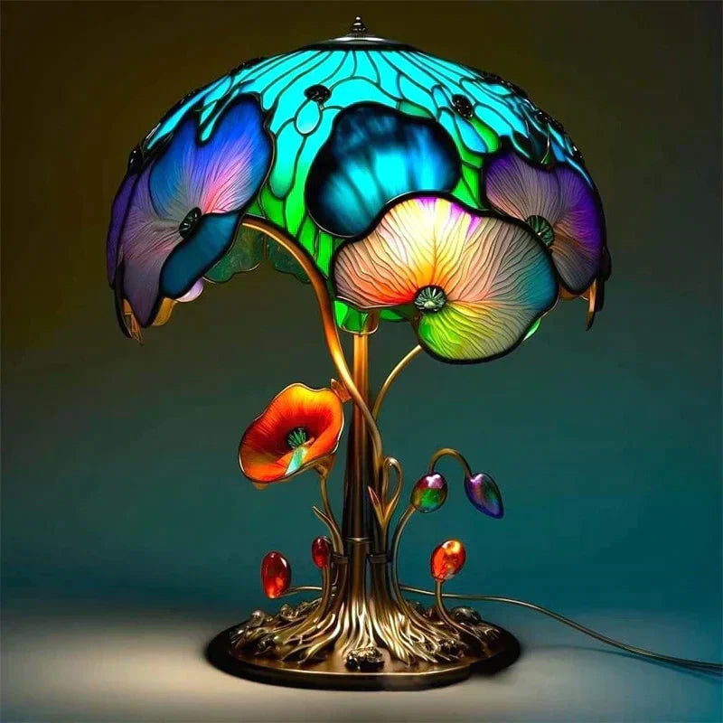 Resin Mushroom Accent Lamp 220-240V Colorful Ambient Glow for Nursery Bedroom Living Room Meditation Space Indoor Decorative Mood Light Stai