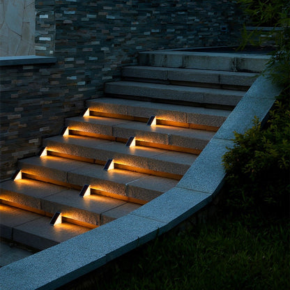 Motion-Sensing Solar Step Light for Outdoor Stairs, Paths & Decks – 2.8 in Compact Triangle Design with Warm & Cool White – Waterproof IP65