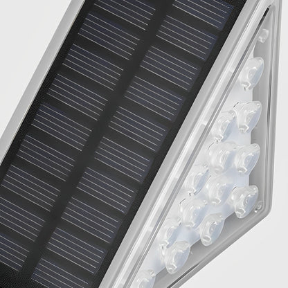 Motion-Sensing Solar Step Light for Outdoor Stairs, Paths & Decks – 2.8 in Compact Triangle Design with Warm & Cool White – Waterproof IP65
