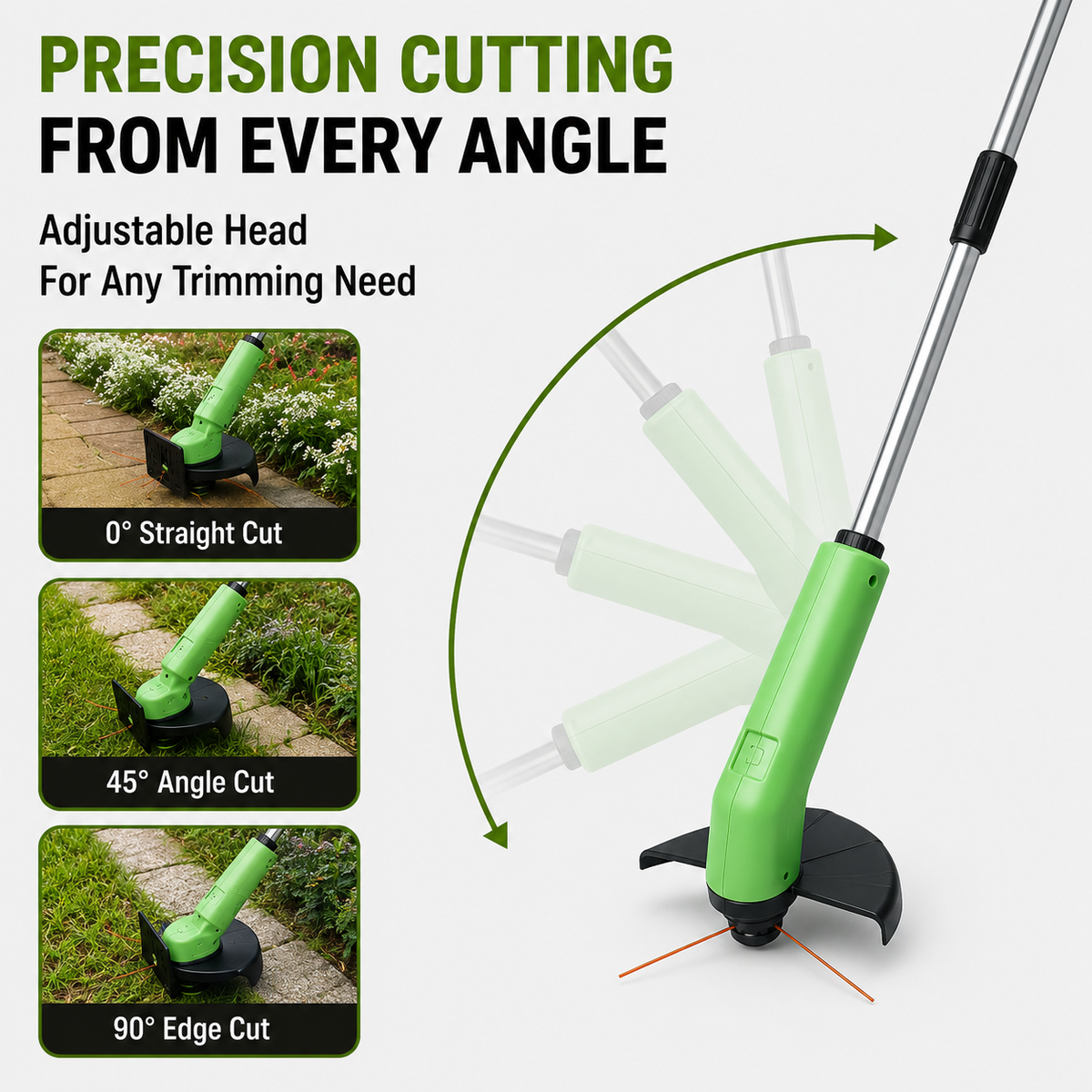 Battery-Powered Handheld Lawn Edger Compact Garden Tool for Trimming Grass Edges Pathways Borders Adjustable Lightweight Yard Maintenance