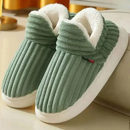 Plush Cushioned House Slippers for Women & Men – Soft Memory Foam Indoor Outdoor Footwear with Durable Non-Slip Sole