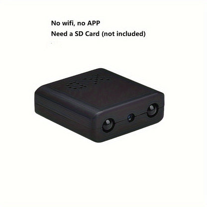 Pocket-Sized Security Camera 1080p HD with Infrared Night Vision & Motion Alerts for Home Monitoring