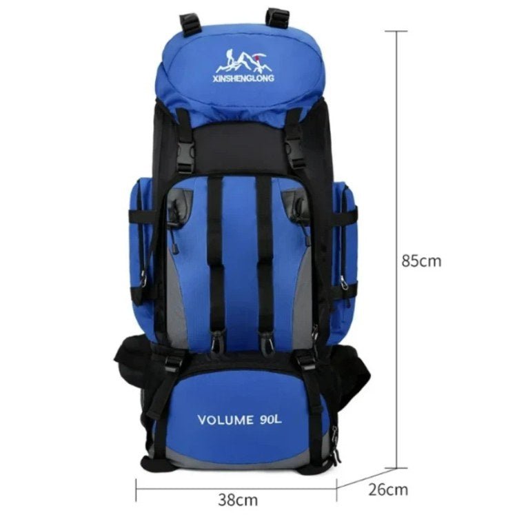 90-Liter Expedition Backpack – Water-Resistant Trekking Pack for Camping & Extended Travel