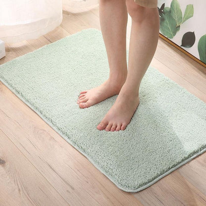 Plush Microfiber Bathroom Mat Non-Slip Fast-Dry Water Absorbent Rug for Shower Tub Kids Pets 8 Colors 5 Sizes Machine Washable