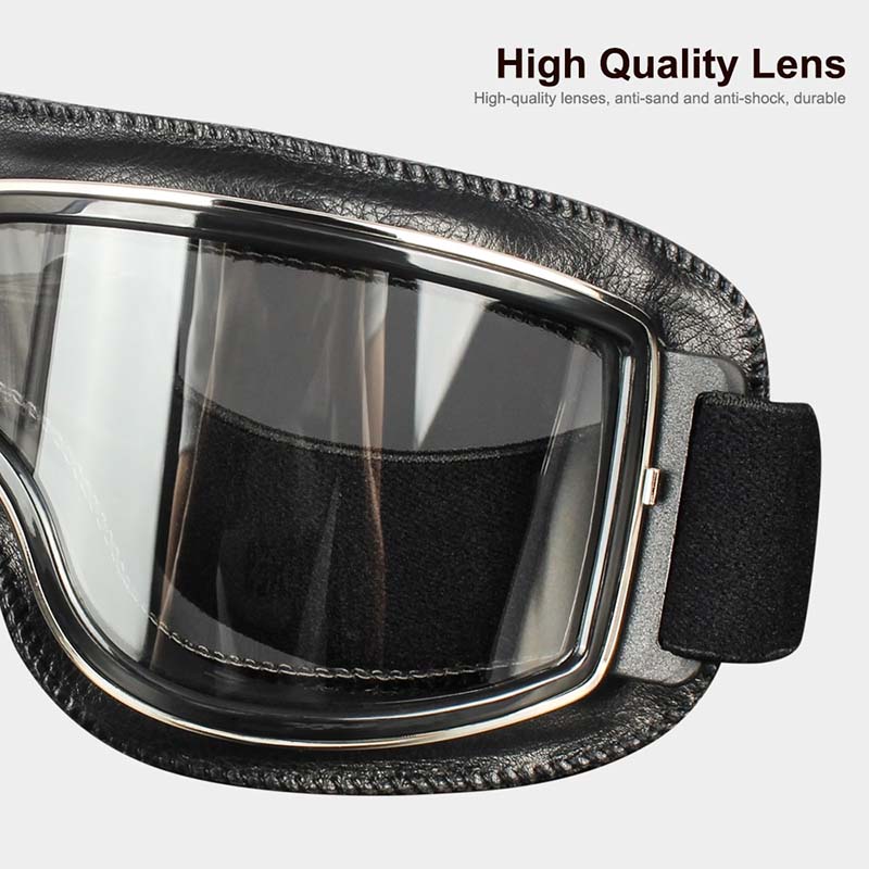 Over-Prescription-Glasses Protective Eyewear with Shatterproof Lenses & Adjustable Strap for Motorcycle Riding, Cycling, Outdoor Sports