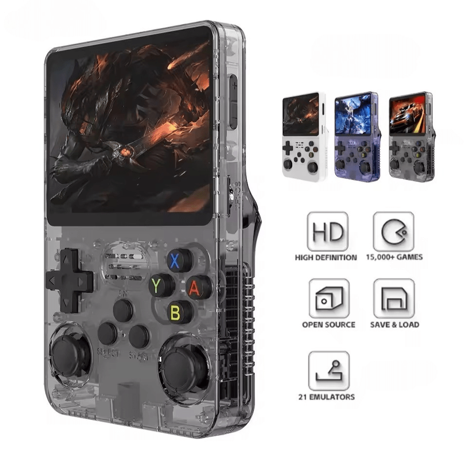 Portable Gaming System with 10,000+ Classic Arcade & Console Titles – 3.5" Display, 128GB Memory, 4-Hour Battery for Retro Gaming On-the-Go