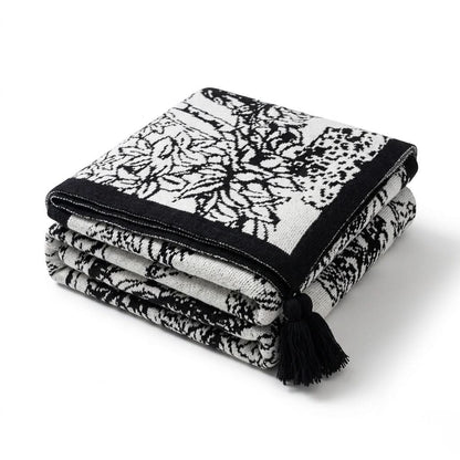 FLORAWING – Vintage Bird Throw Blanket for Elegant Home Comfort
