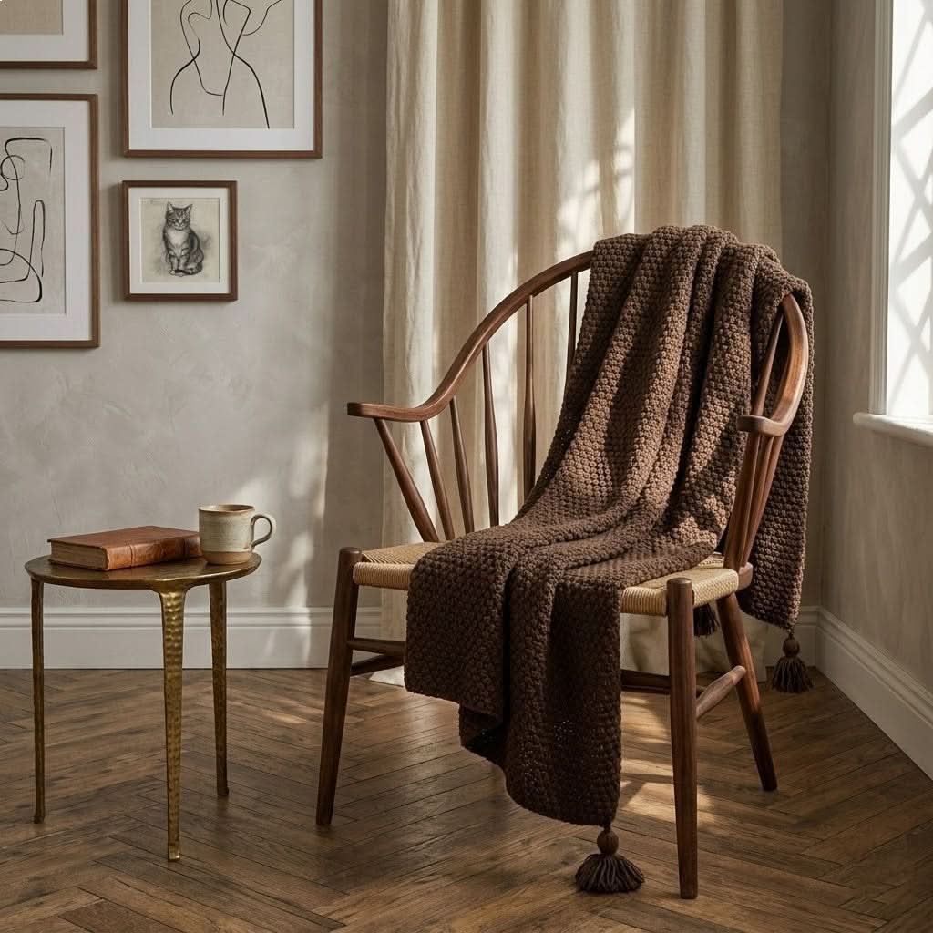 SCANDICREST – Chunky Knit Blanket for Refined Home Comfort