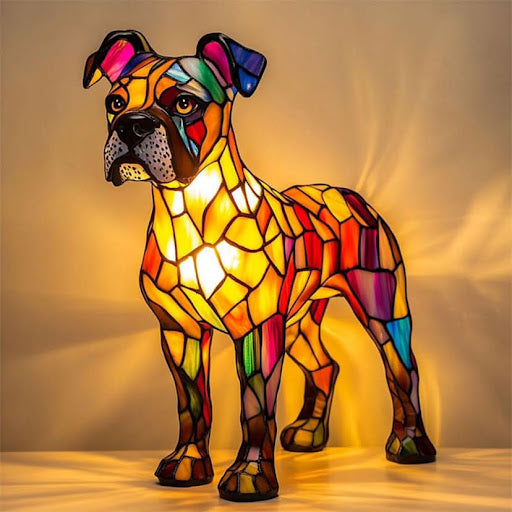 Dog Breed LED Night Light Sculpted Resin Desk Lamp with USB Power for Bedroom, Living Room & Nursery Decor | Accent Lighting for Pet Lovers