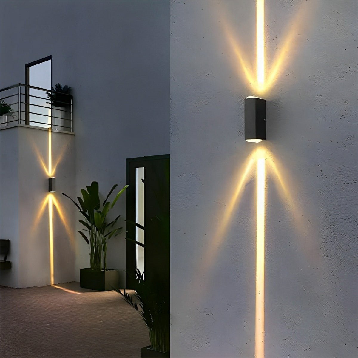Up Down LED Wall Sconce 7 Inch Aluminum Indoor Outdoor Light for Hallways Entryways Stairs Pathways Warm White Cool White 110V Weatherproof