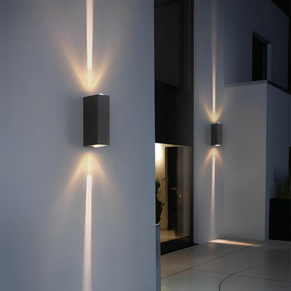 Up Down LED Wall Sconce 7 Inch Aluminum Indoor Outdoor Light for Hallways Entryways Stairs Pathways Warm White Cool White 110V Weatherproof