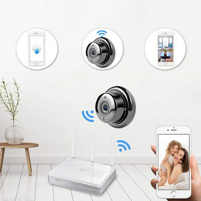 Compact Wireless Security Camera 1080p HD Video Day Night Vision Motion Detection Magnetic Mount No Drilling Smart Home Monitoring