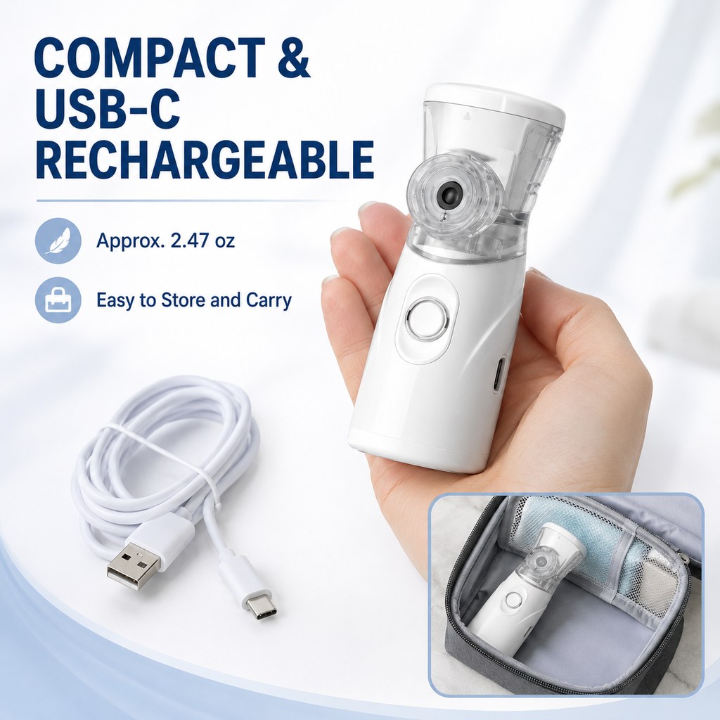 Ortekor Portable Pet Mist Care Kit for Dogs & Cats - Rechargeable Handheld Device with Two Masks