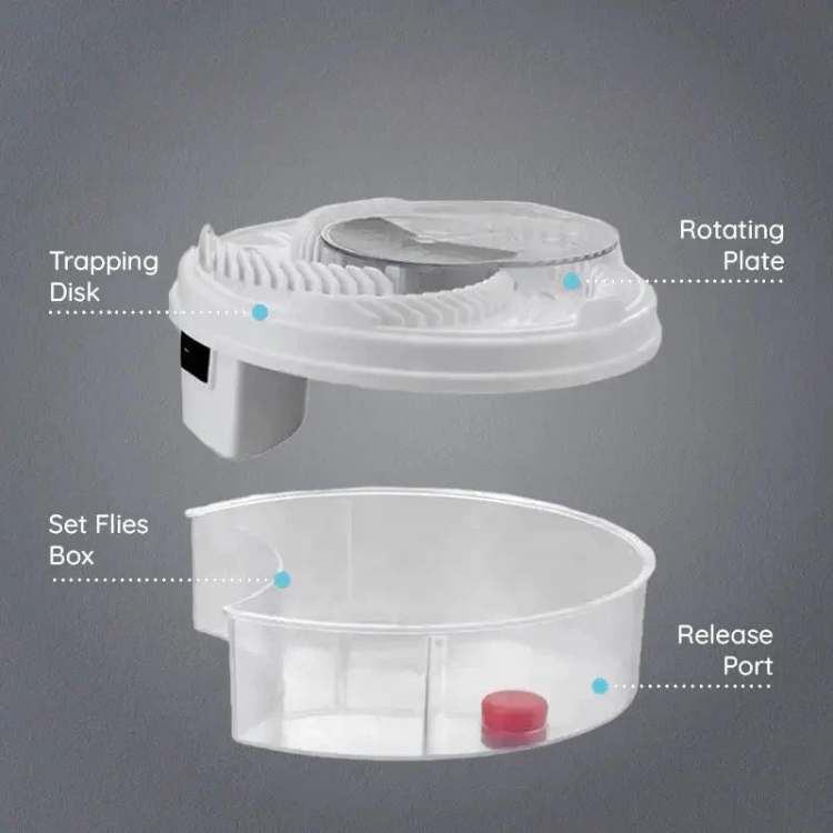 Rotating Fly Catcher Device – USB Powered Automatic Pest Collector for Indoor & Outdoor Use – Silent Operation – Safe for Kitchens, Patios