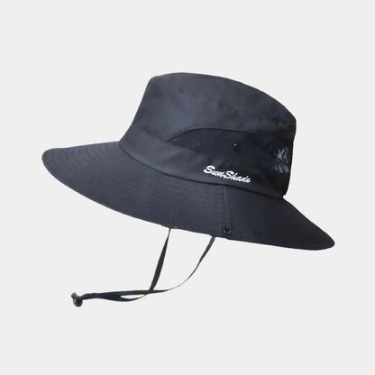 Wide Brim Sun Hat for Women with UPF 50+ Protection & Breathable Mesh Panels for Hiking Beach Gardening Outdoor Activities