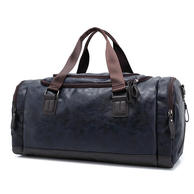 Weekender Duffel in Vegan Leather – Carry-On Travel Bag with Water-Resistant Coating for Business Trips & Weekend Getaways