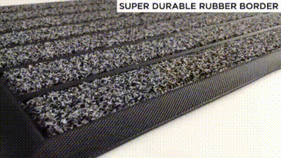 Strive Welcome Mat - Durable Rubber and Grass Fiber, Non-Slip