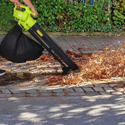 Electric Leaf Blower Vacuum Mulcher 3-in-1 with 35L Bag & 10:1 Shredder for Lawns Driveways Patios | Lightweight Corded Garden Tool