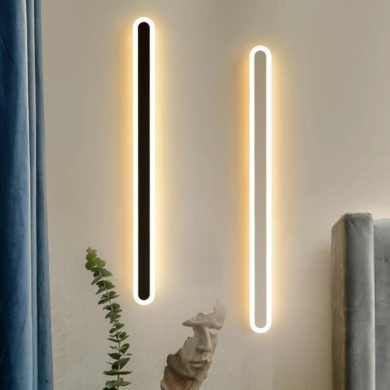 Linear LED Sconce 32-Inch Aluminum Matte Finish for Bedroom Above-Bed Lighting Contemporary Slim Profile Hardwired Fixture Ambient Wall Ligh
