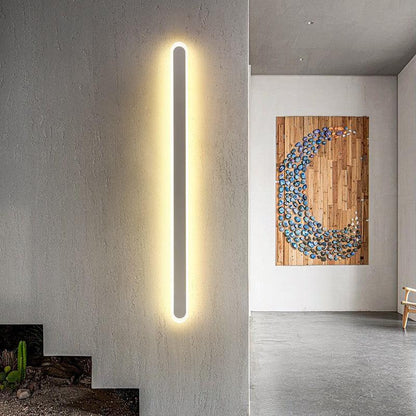 Linear LED Sconce 32-Inch Aluminum Matte Finish for Bedroom Above-Bed Lighting Contemporary Slim Profile Hardwired Fixture Ambient Wall Ligh