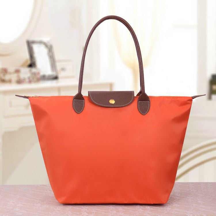 Oxford Cloth Crossbody Shoulder Bag for Women with Foldable Storage and Water-Resistant Fabric