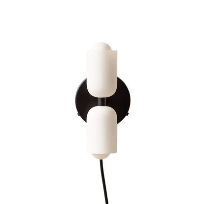 Hand-Blown Glass Wall Light Fixture Multi-Color Shade Metal Base Hardwired or Plug-In for Living Room Bedroom Hallway Modern Contemporary Ac