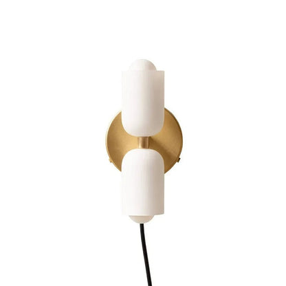 Hand-Blown Glass Wall Light Fixture Multi-Color Shade Metal Base Hardwired or Plug-In for Living Room Bedroom Hallway Modern Contemporary Ac
