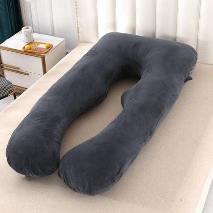 Wraparound Body Pillow for Side Sleeping – Pregnancy & Spinal Support Cushion with Machine-Washable Cotton Shell