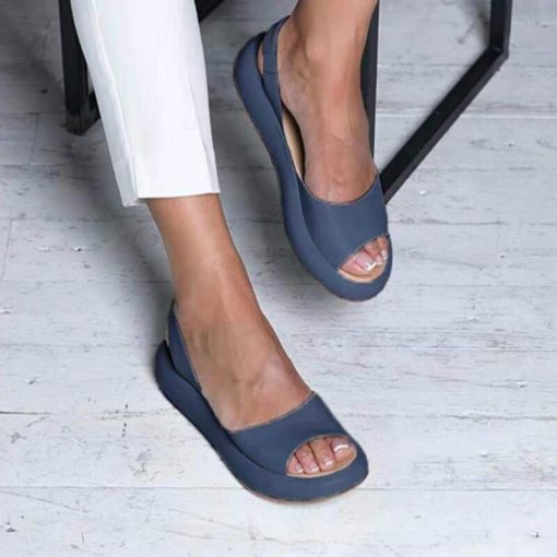 Women's Flat Sandals Open-Toe Summer Footwear Casual Beach Slides for Walking