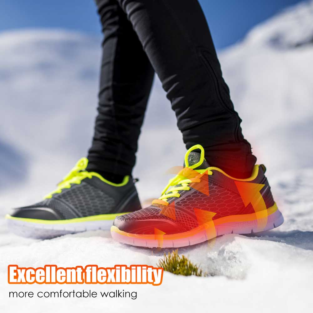 Rechargeable Heated Insoles with 3 Temperature Settings for Winter | Battery-Powered Foot Warmers for Men & Women | USB-Charged Heat