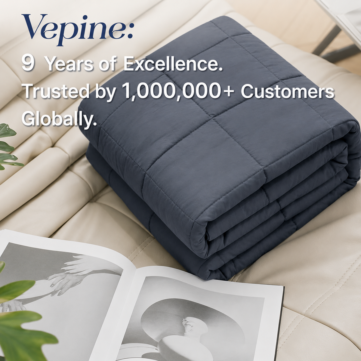 Confort douillet | Couverture lestée pour adultes en tissu rafraîchissant | Design respirant toutes saisons pour une détente absolue