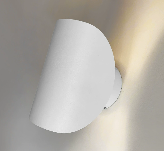 Applique murale LED à double faisceau, aluminium noir et blanc, intérieur et extérieur, 6W, 3000K, éclairage chaud, pour couloir, salon, chambre et entrée