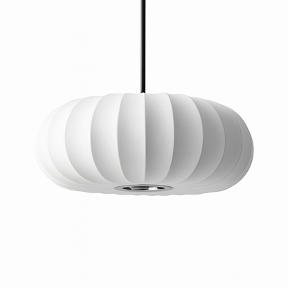 Silk Pendant Light – Modern Dome Ceiling Fixture for Dining Room, Kitchen Island & Living Room – 3000K Warm White LED with Adjustable Cord