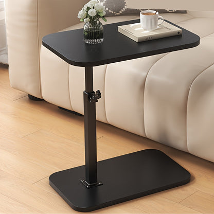 Adjustable Height C-Table for Couch & Bed – Wood Top, Metal Base, Slides Under Furniture for Living Room, Bedroom, Home Office