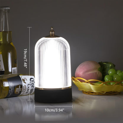 Lampe portable sans fil à intensité variable tactile de 19 cm de hauteur avec batterie rechargeable USB pour table de chevet, salon et table à manger