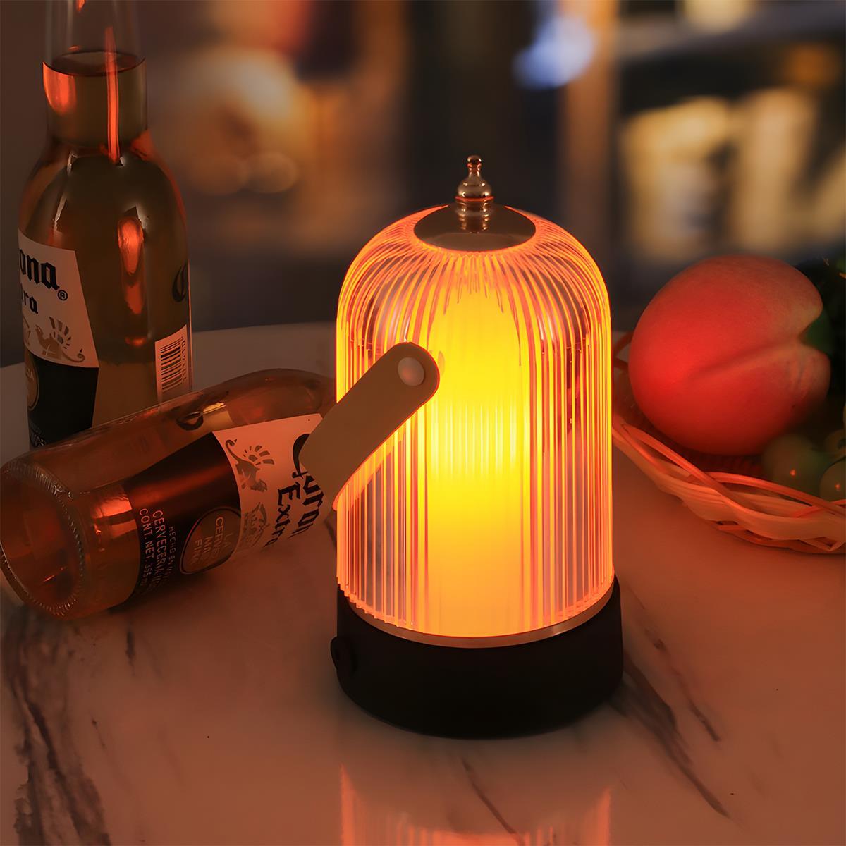 Lampe portable sans fil à intensité variable tactile de 19 cm de hauteur avec batterie rechargeable USB pour table de chevet, salon et table à manger